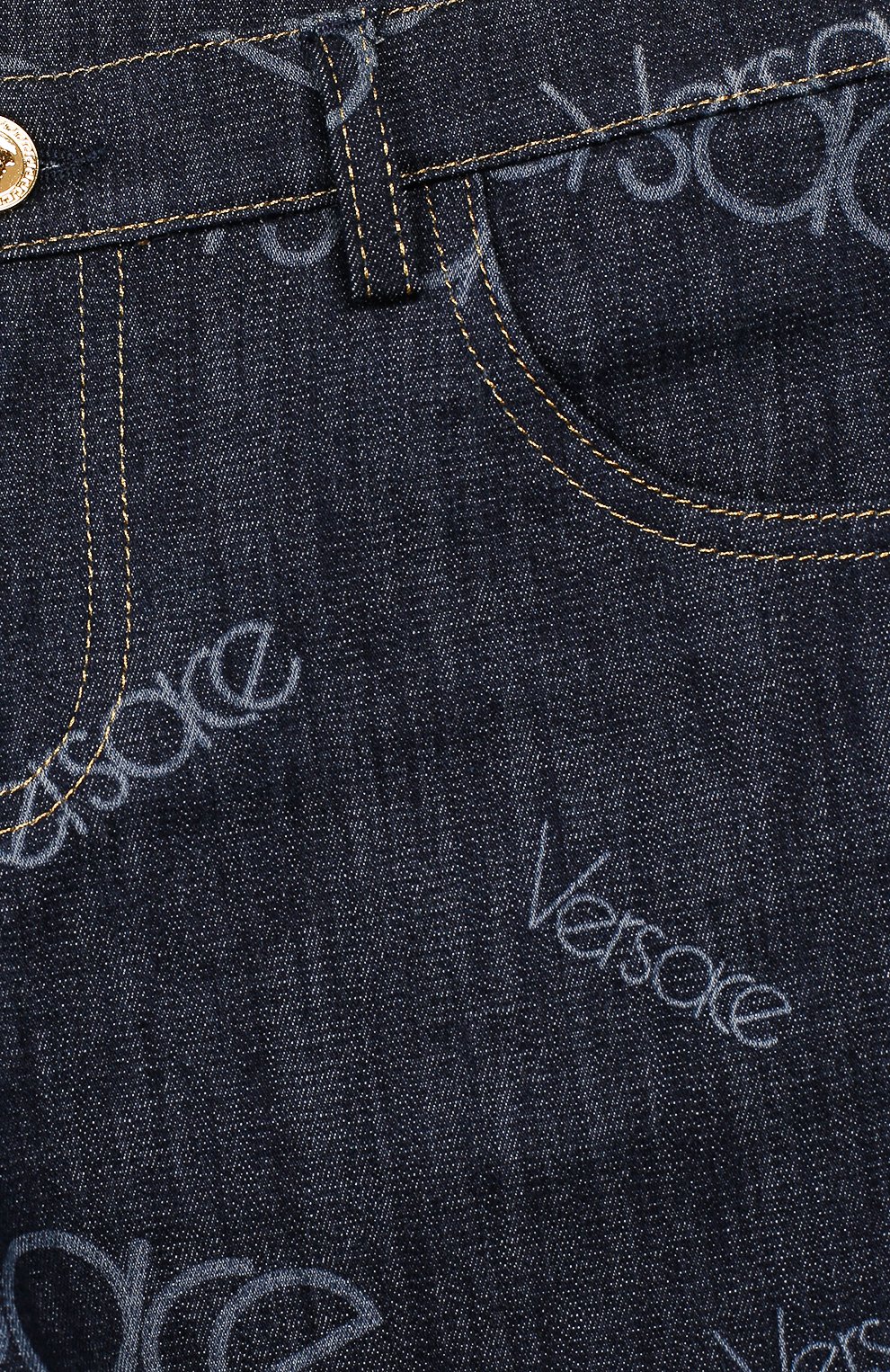 Джинсы VERSACE темно-синего цвета по цене 22600 руб., арт. YC000111/YA00321/8A-14A, фото 3 Джинсы VERSACE, арт. YC000111/YA00321/8A-14A, фото 3