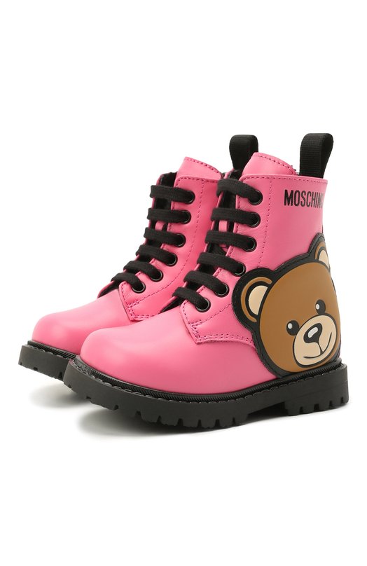 

Кожаные ботинки Moschino, Розовый