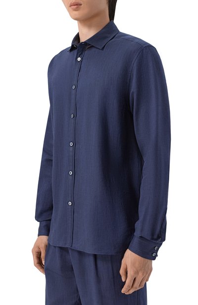 Рубашка из льна и хлопка ZIMMERLI, арт. 4697-23202, фото 3