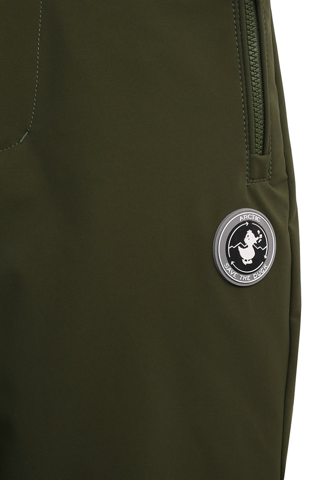 Утепленные брюки SAVE THE DUCK хаки цвета по цене 17550 руб., арт. PP1506X/CYCAS/SMEG19/4-8, фото 3 Утепленные брюки SAVE THE DUCK, арт. PP1506X/CYCAS/SMEG19/4-8, фото 3