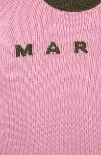 Пуловер из шерсти и кашемира MARNI розового цвета по цене 24400 руб., арт. M00993/M00ML, фото 3 Пуловер из шерсти и кашемира MARNI, арт. M00993/M00ML, фото 3
