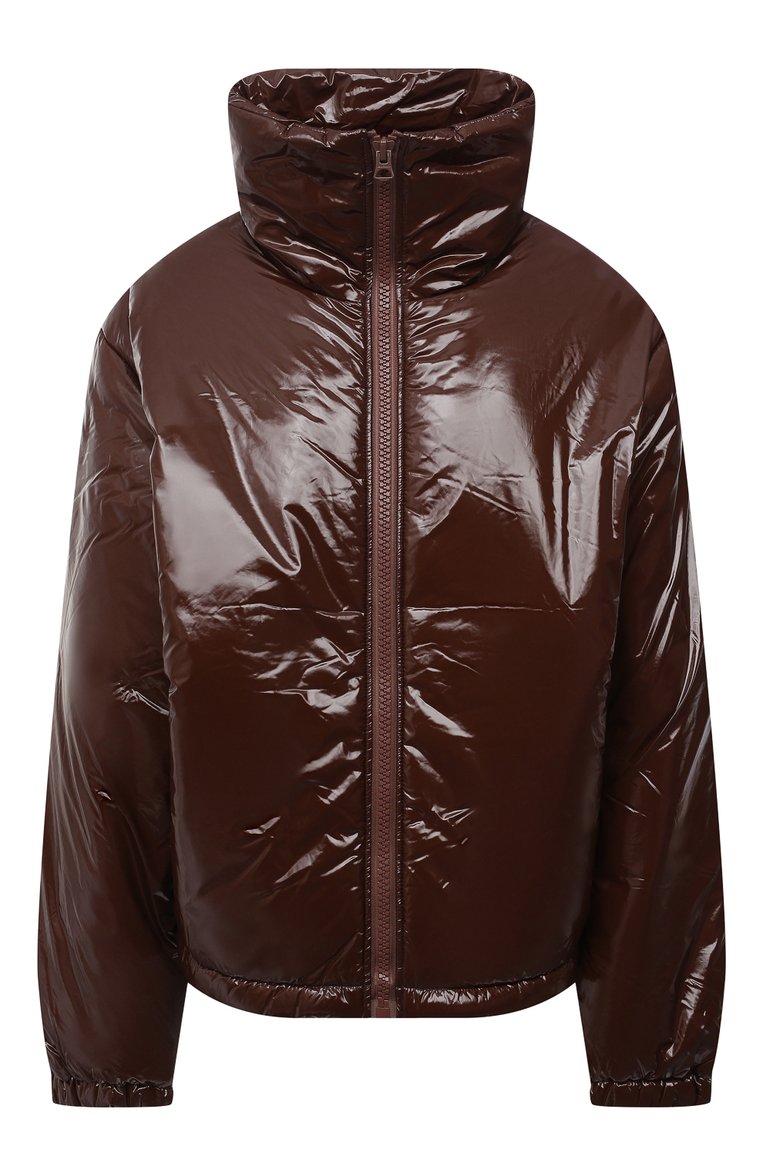 Женский пуховик ACNE STUDIOS коричневого цвета, арт. C90066/W | Фото 1 (Материал подклада: Синтетический материал; Длина (верхняя одежда): Короткие; Материал внешний: Синтетический материал; Рукава: Длинные; Стили: Гламурный; Женское Кросс-КТ: Пуховик-куртка; Кросс-КТ: Пуховик)