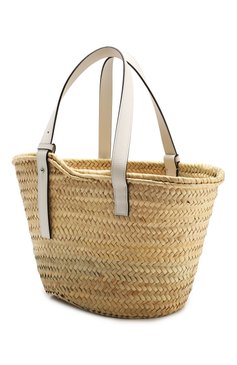 Женская с�умка basket LOEWE бежевого цвета, арт. A223S92X04 | Фото 3 (Размер: large; Материал: Растительное волокно; Сумки-технические: Сумки top-handle; Материал сплава: Проставлено; Драгоценные камни: Проставлено)