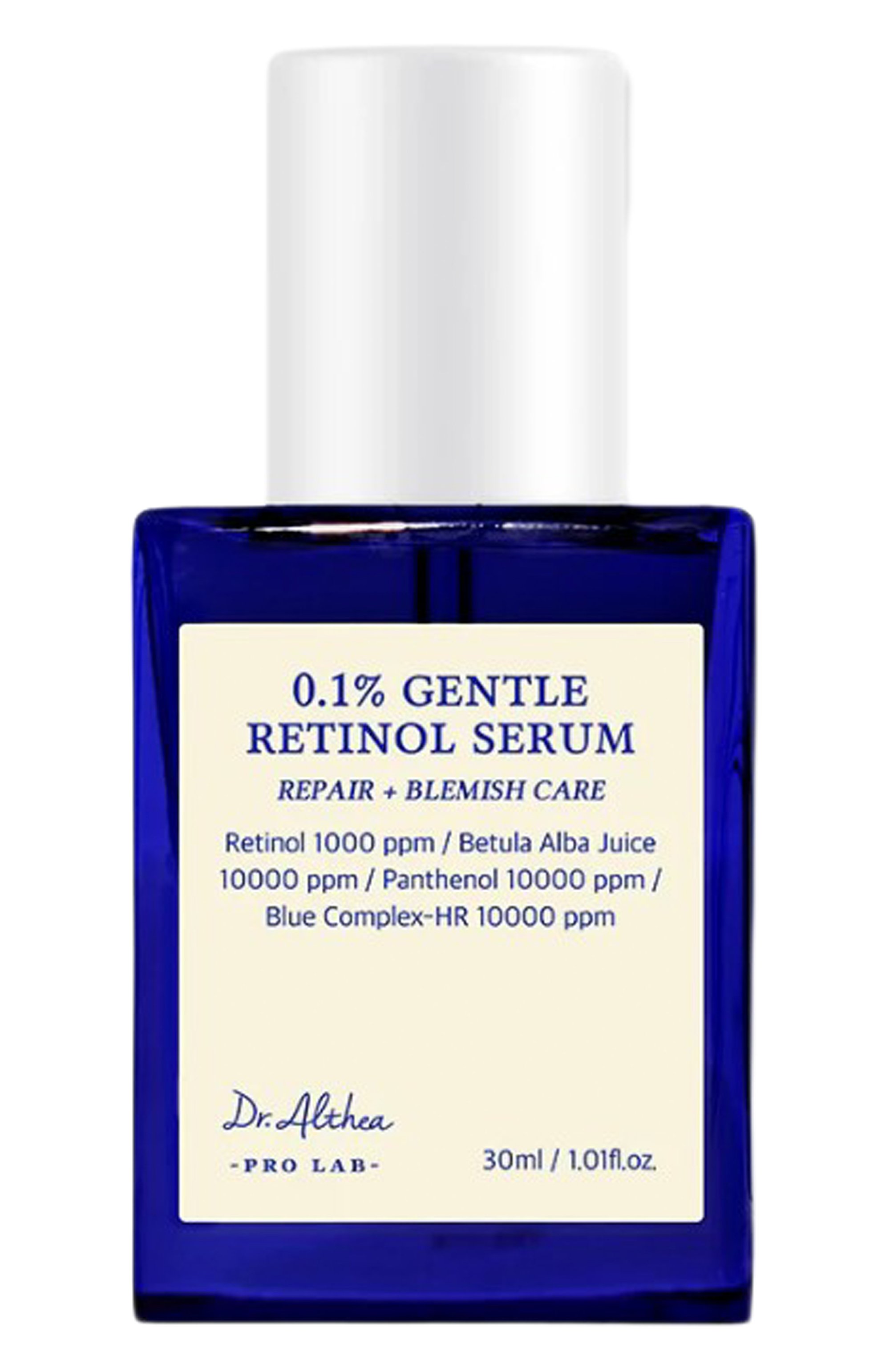 Сыворотка для лица с ретинолом 0.1% gentle retinol serum (30ml) DR. ALTHEA бесцветного цвета по цене 2900 руб., арт. 255286, фото 1 Сыворотка для лица с ретинолом 0.1% gentle retinol serum (30ml) DR. ALTHEA, арт. 255286, фото 1