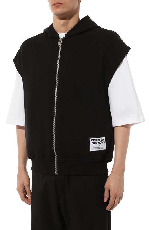 Хлопковый жилет Comme des Fuckdown CFABM00161 Чёрный  CFABM00161 Фото 3