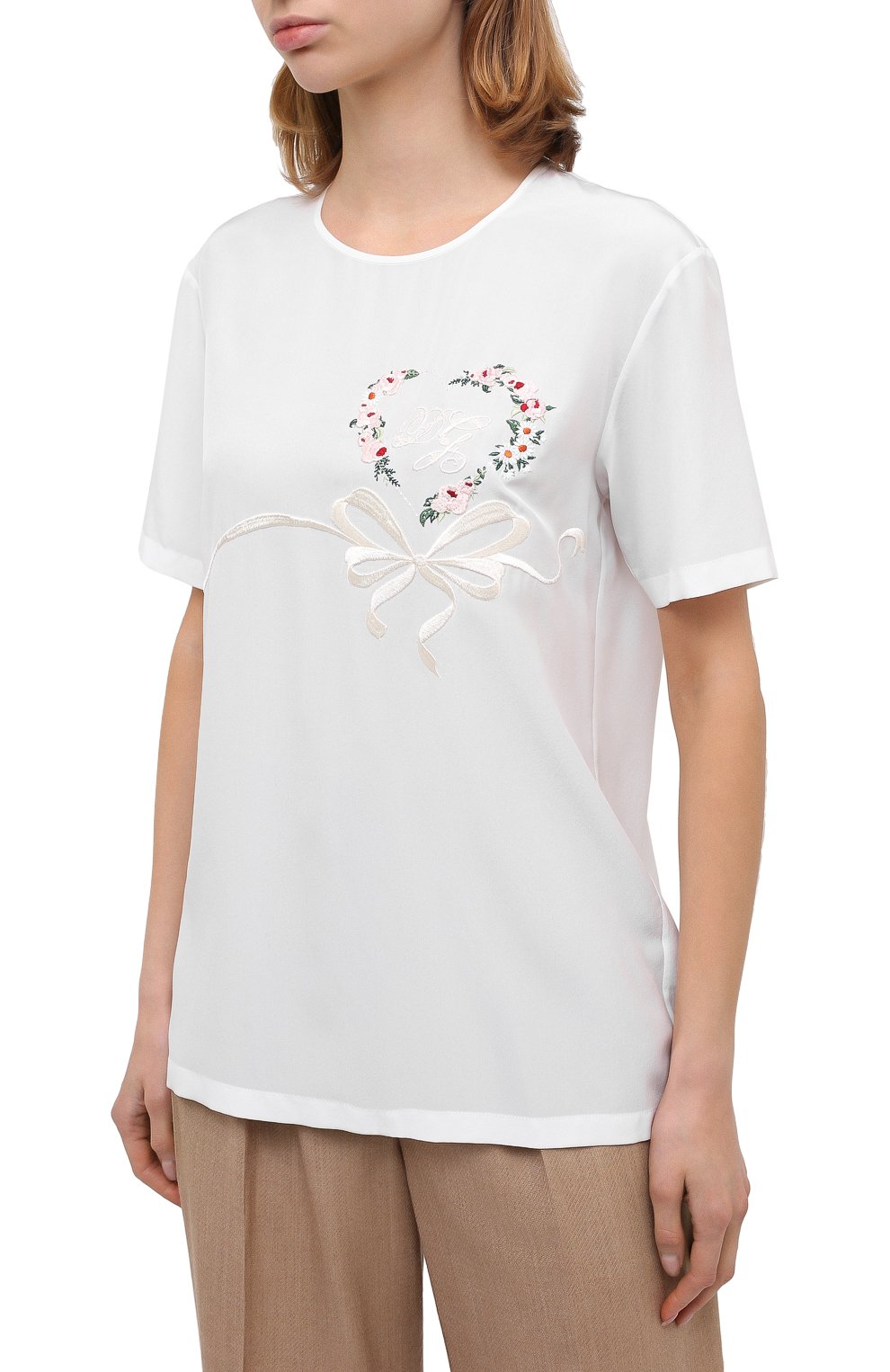 Шелковый топ DOLCE & GABBANA, арт. F74U9Z/G7XMH, фото 3