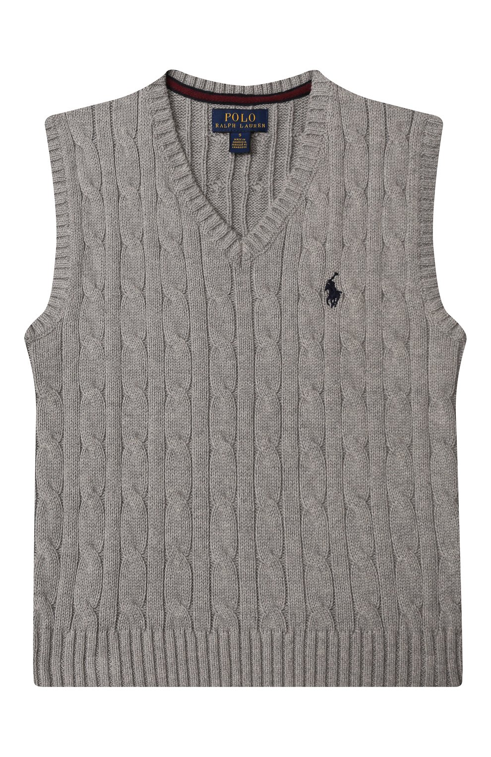 Хлопковый жилет POLO RALPH LAUREN серого цвета по цене 8710 руб., арт. 322702300, фото 1 Хлопковый жилет POLO RALPH LAUREN, арт. 322702300, фото 1
