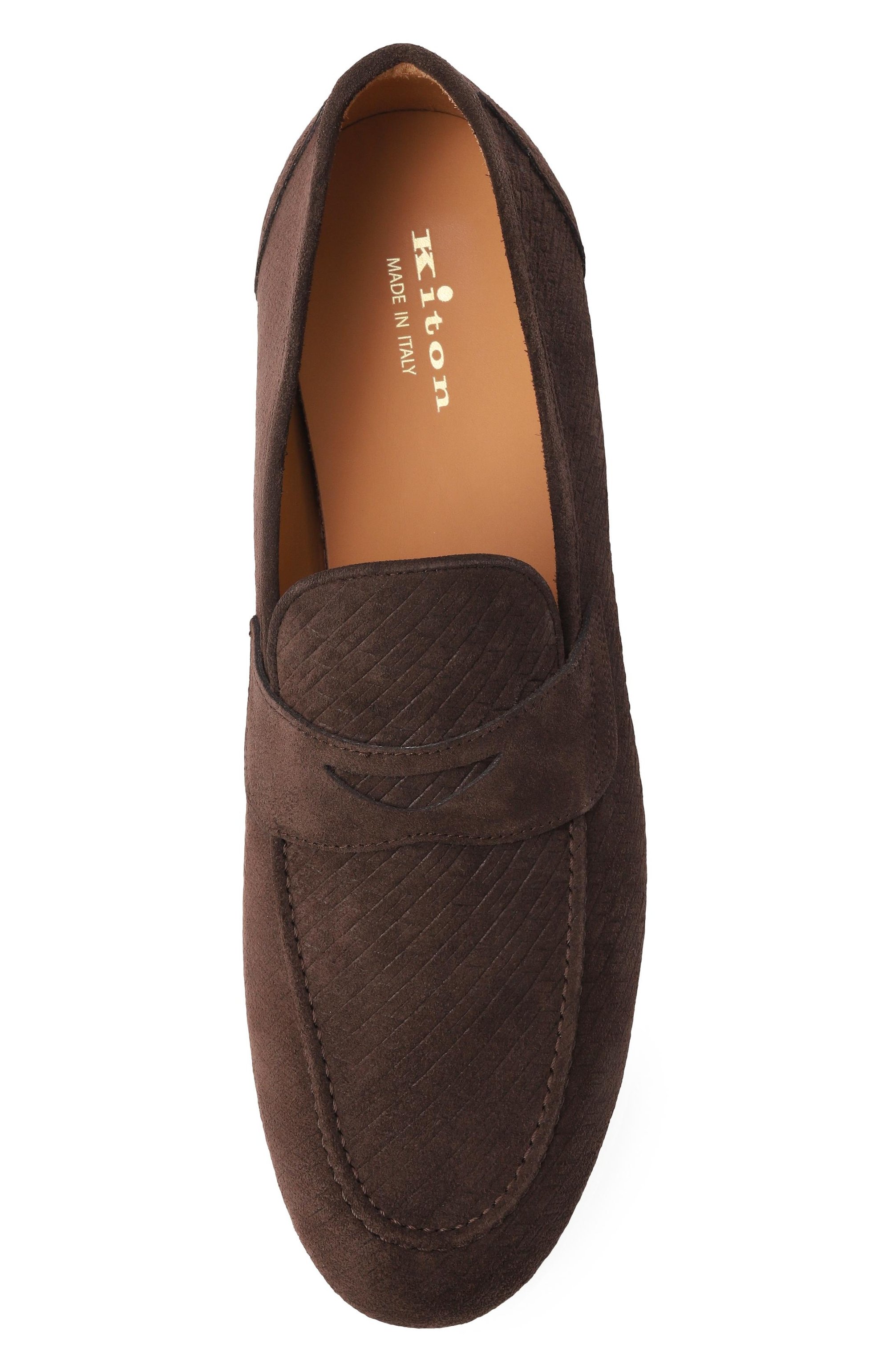 Замшевые пенни-лоферы KITON, арт. USSA075N00130, фото 5