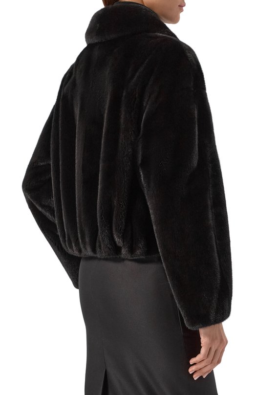 Шуба из норки VICTORIA KUSENKOVA 762800002696 Чёрный  762800002696 Фото 4