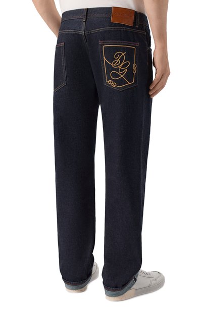 Джинсы classic DOLCE & GABBANA темно-синего цвета по цене 99950 руб., арт. GP14JZ/G8NM1, фото 4 Джинсы classic DOLCE & GABBANA, арт. GP14JZ/G8NM1, фото 4