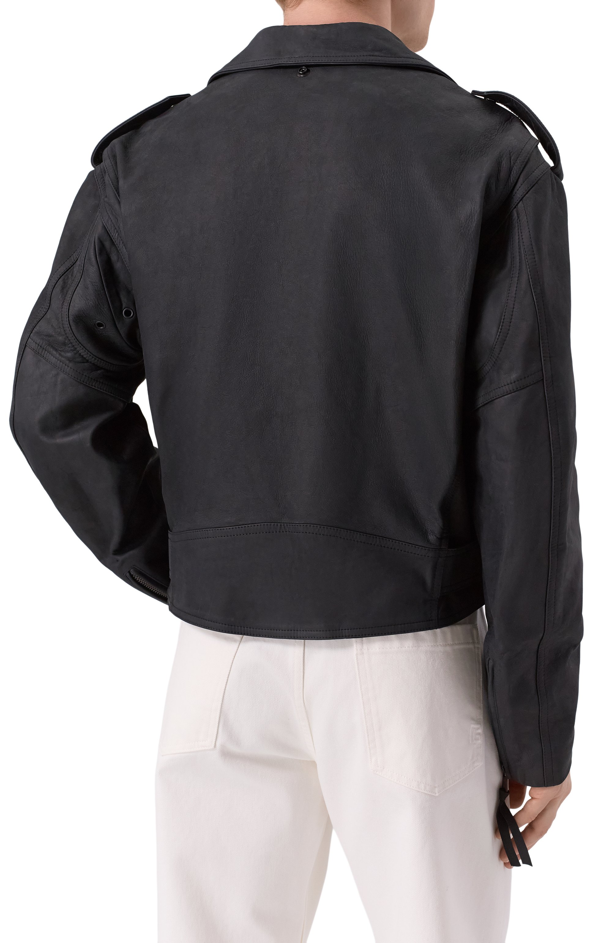 Кожаная куртка BALMAIN, арт. GH1TD580/LE11, фото 4