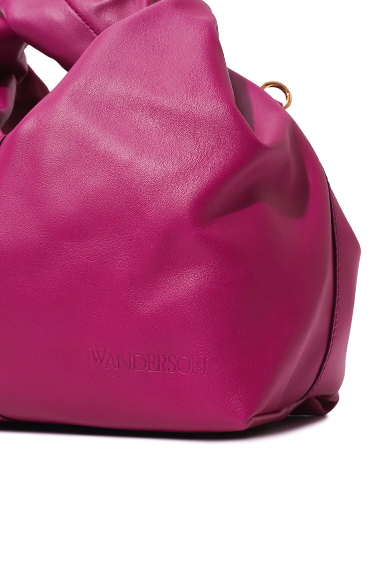 Женская сумка twister JW ANDERSON фуксия цвета, арт. HB0541 LA0246 | Фото 3 (Сумки-технические: Сумки top-handle; Размер: medium; Материал: Натуральная кожа; Материал сплава: Проставлено; Драгоценные камни: Проставлено)