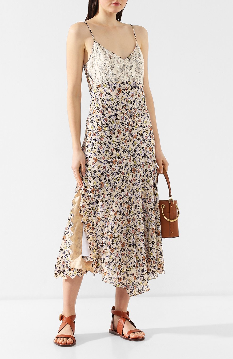 Платье из вискозы CHLOÉ разноцветного цвета по цене 270500 руб., арт. CHC19SR052348, фото 2 Платье из вискозы CHLOÉ, арт. CHC19SR052348, фото 2