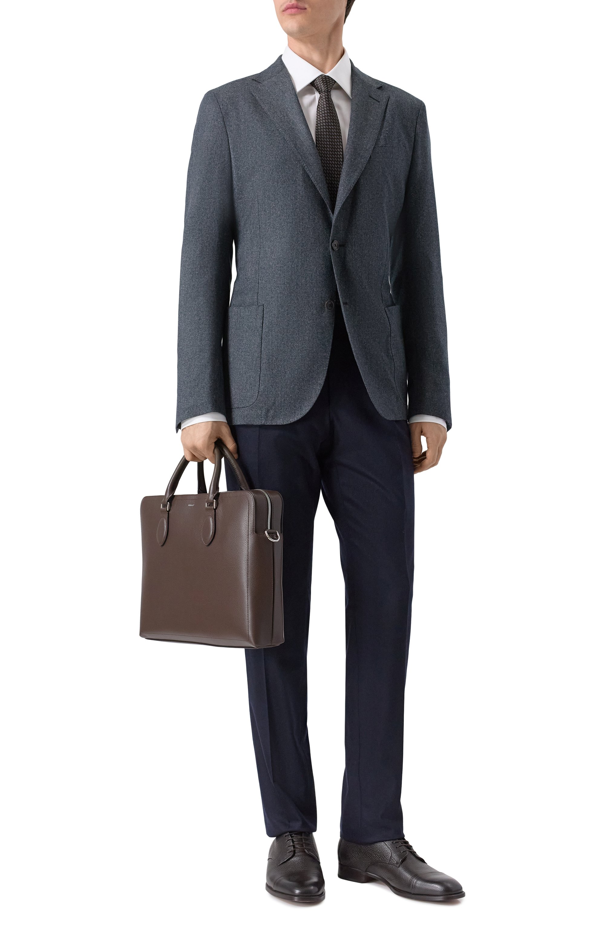 Портфель capitol BALLY темно-коричневого цвета по цене 189000 руб., арт. MAB020/VT710, фото 7 Портфель capitol BALLY, арт. MAB020/VT710, фото 7