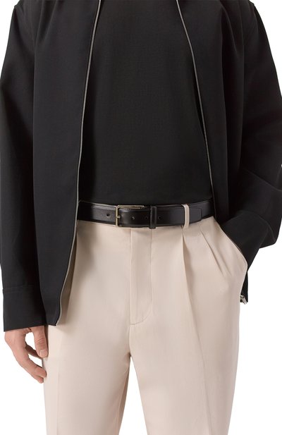 Кожаный ремень SANTONI темно-серого цвета по цене 52100 руб., арт. CM35VC003B91EVSY, фото 2 Кожаный ремень SANTONI, арт. CM35VC003B91EVSY, фото 2