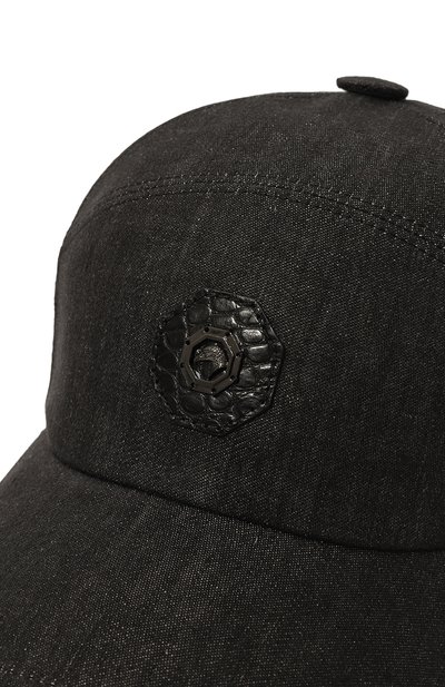 Бейсболка с отделкой из кожи аллигатора STEFANO RICCI, арт. MCV24AL16E/L0004Q, фото 4