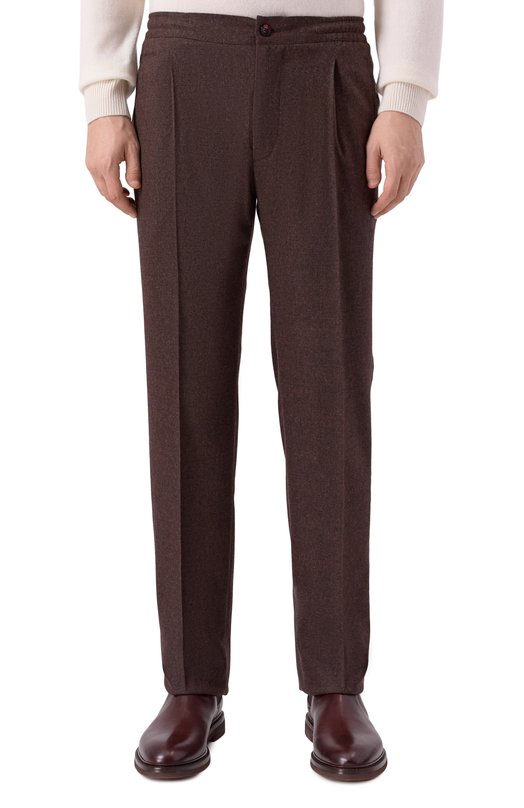 Шерстяные брюки Kiton UPN01K0124G07 Коричневый  UPN01K0124G07 Фото 3