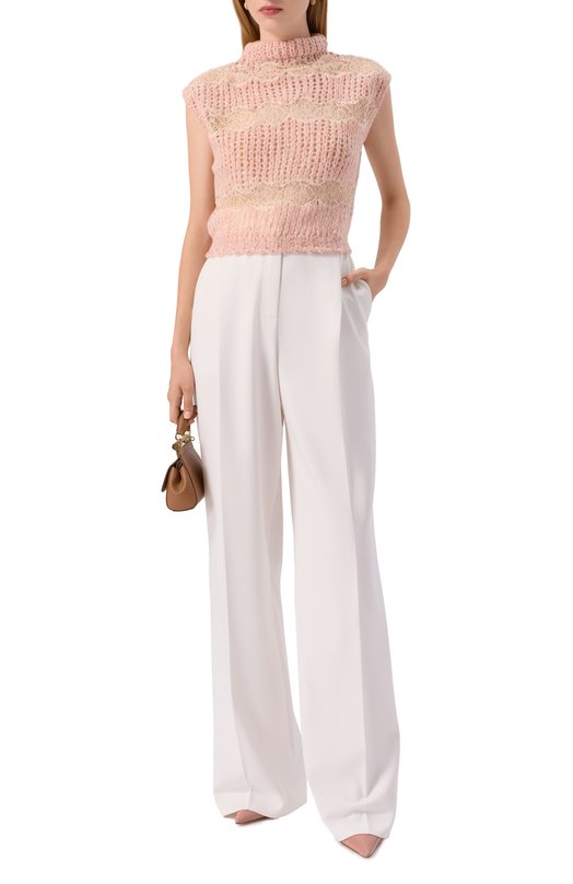 Топ из шерсти и кашемира Giambattista Valli 25FWPVCM0M10/15WCA Розовый  25FWPVCM0M10/15WCA Фото 2