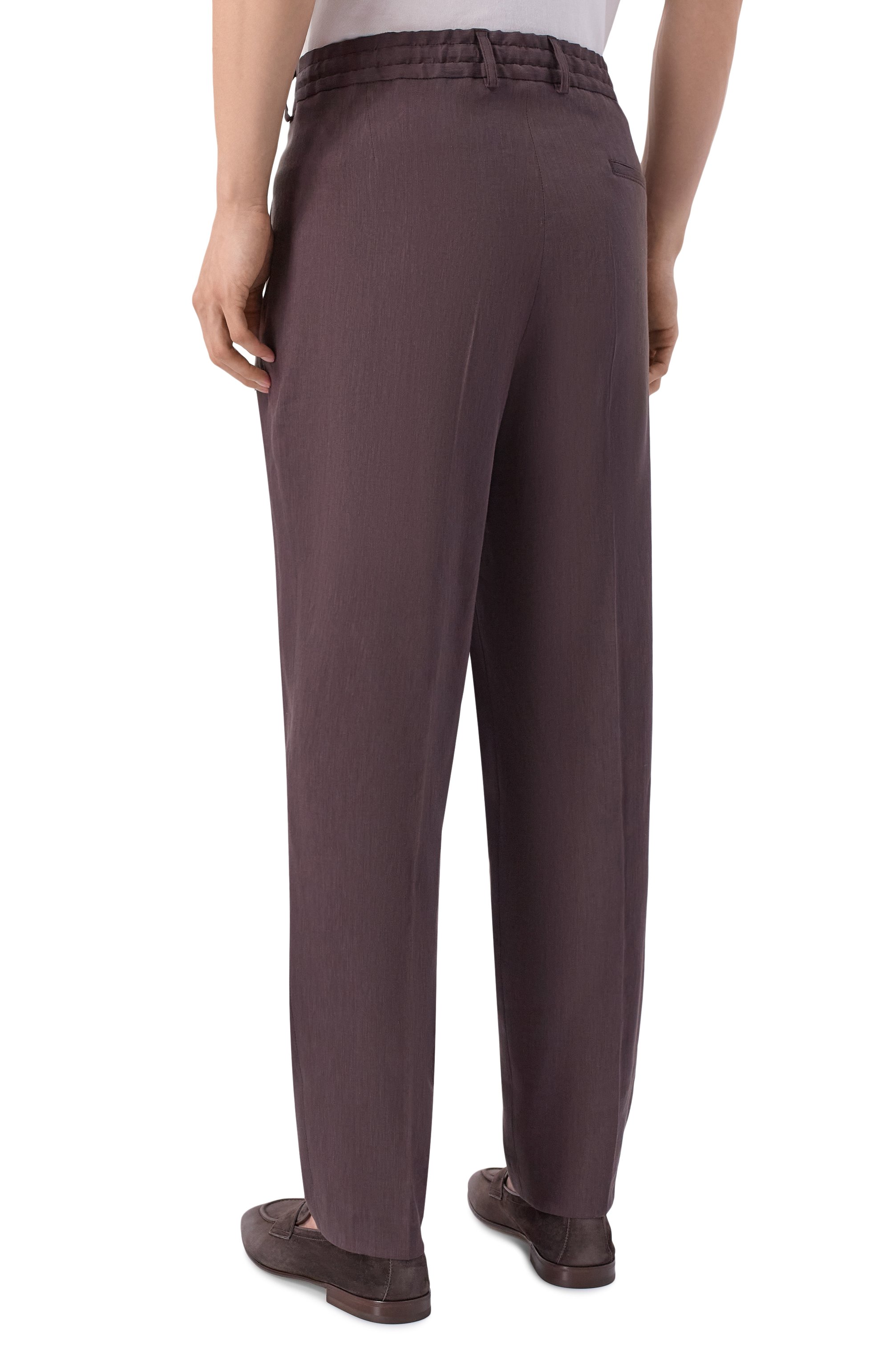 Брюки изо льна и вискозы BOSS, арт. 50561973, фото 4