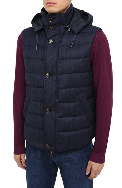 Пуховый жилет KIRED синего цвета по цене 108500 руб., арт. WKISHBW7209504000, фото 4 Пуховый жилет KIRED, арт. WKISHBW7209504000, фото 4