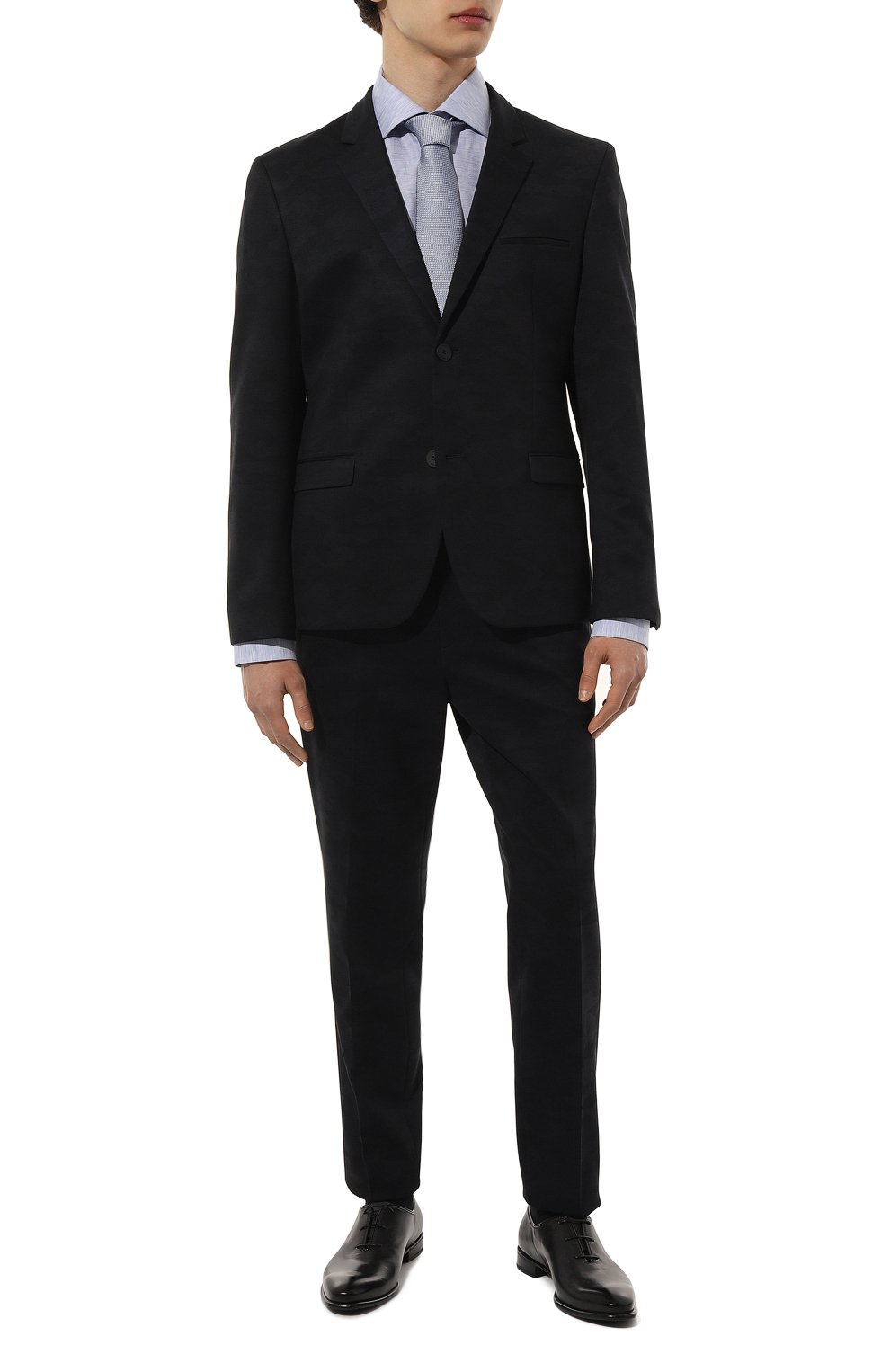 Сорочка из хлопка и шелка STEFANO RICCI голубого цвета по цене 99500 руб., арт. MC000540/R2150, фото 2 Сорочка из хлопка и шелка STEFANO RICCI, арт. MC000540/R2150, фото 2