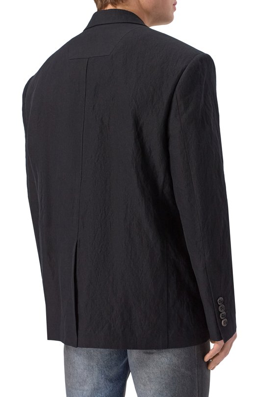 Пиджак из хлопка и льна Juun.J JC5511P325 Чёрный  JC5511P325 Фото 6