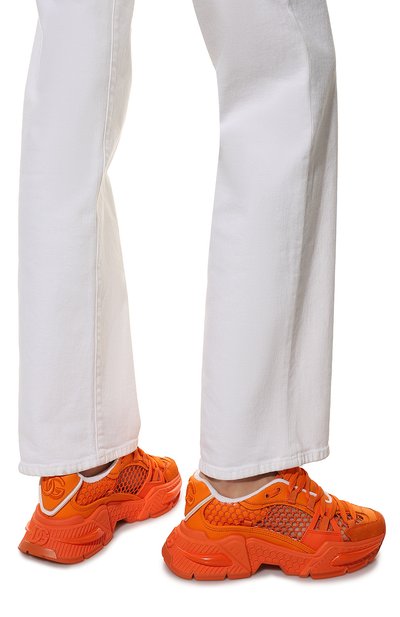 Комбинированные кроссовки air master DOLCE & GABBANA оранжевого цвета по цене 87650 руб., арт. CK1984/AY030, фото 3 Комбинированные кроссовки air master DOLCE & GABBANA, арт. CK1984/AY030, фото 3