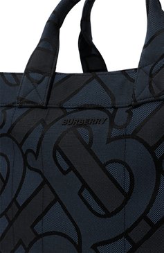 Мужская сумка-тоут ormond BURBERRY темно-синего цвета, арт. 8066105 | Фото 3 (Ремень/цепочка: На ремешке; Материал сплава: Проставлено; Материал: Текстиль; Драгоценные камни: Проставлено; Размер: large)