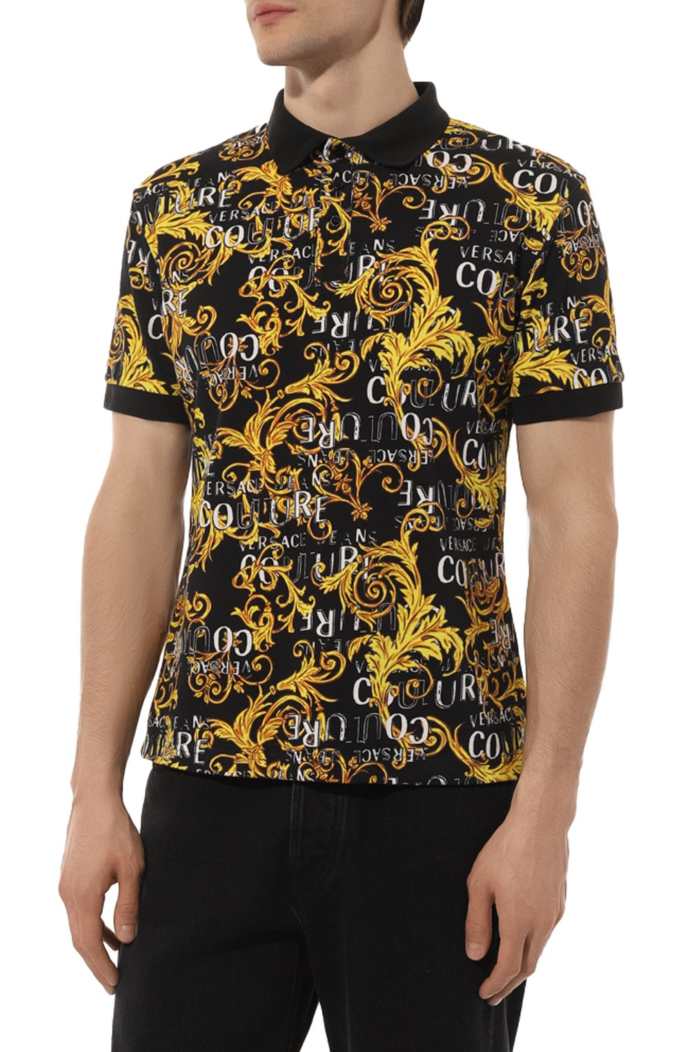 Хлопковое поло VERSACE JEANS COUTURE, арт. 74GAG6S0/JS149, фото 3