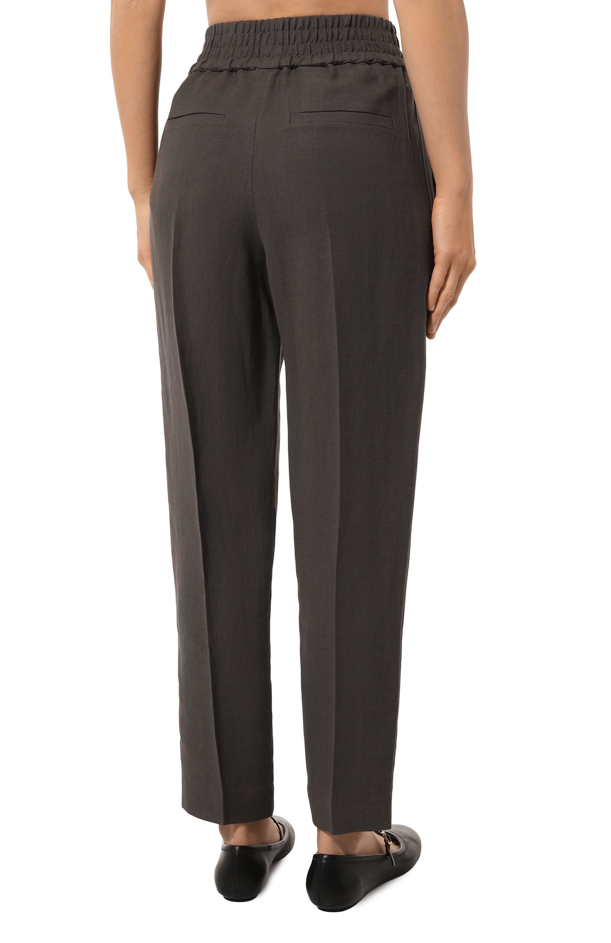 Брюки из вискозы и льна BRUNELLO CUCINELLI, арт. MH126B1071, фото 4