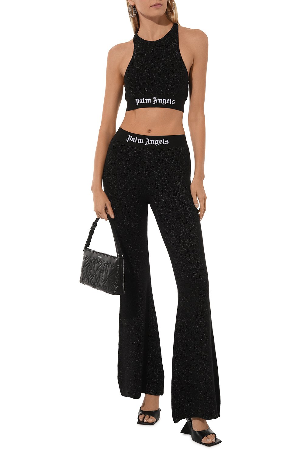 Брюки из вискозы и шерсти PALM ANGELS, арт. PWHG021F24KNI001, фото 2