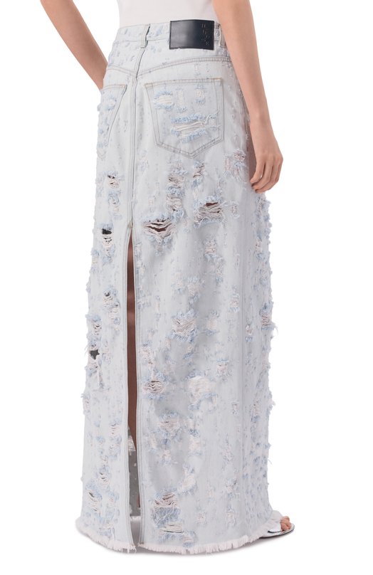 Джинсовая юбка Gana Haikure HEW08111DF180L0934/GANA LIGHT BLUE DESTR0Y Голубой  HEW08111DF180L0934/GANA LIGHT BLUE DESTR0Y Фото 4