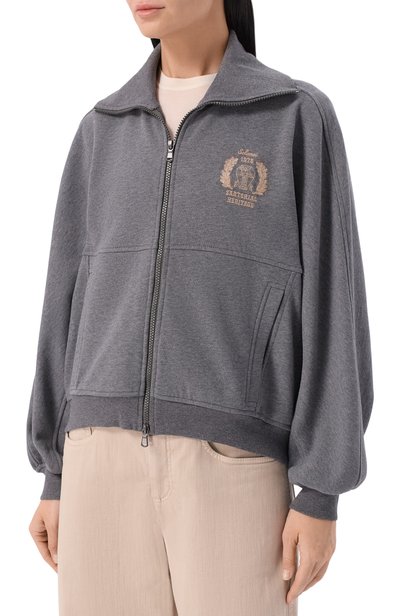 Хлопковая толстовка BRUNELLO CUCINELLI, арт. MN05NB2X06, фото 3