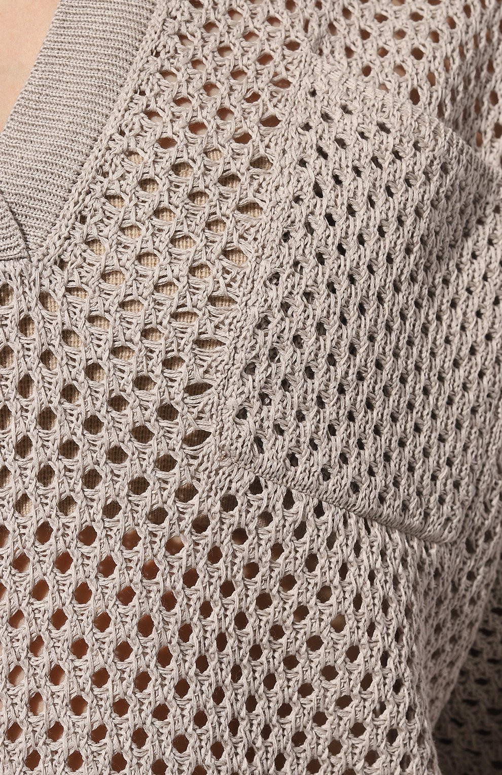 Хлопковой пуловер BRUNELLO CUCINELLI бежевого цвета по цене 160500 руб., арт. M7876B1335, фото 5 Хлопковой пуловер BRUNELLO CUCINELLI, арт. M7876B1335, фото 5