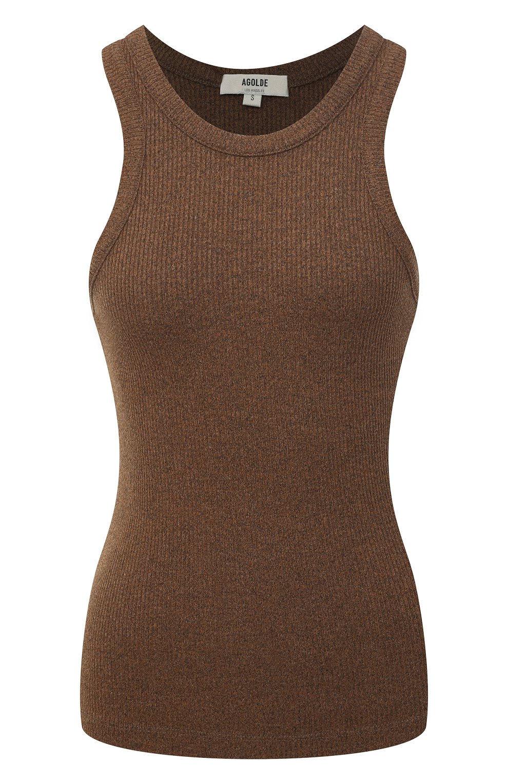 Майка AGOLDE коричневого цвета по цене 10350 руб., арт. A7101-1352, фото 1 Майка AGOLDE, арт. A7101-1352, фото 1