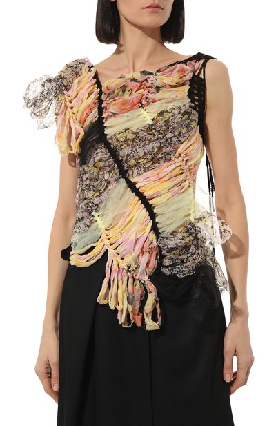 Топ из шелка и хлопка DRIES VAN NOTEN, арт. 231-011241-6718, фото 3