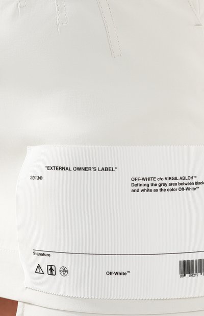 Хлопковая юбка OFF-WHITE белого цвета по цене 38500 руб., арт. 0WCC073S19C920440100, фото 5 Хлопковая юбка OFF-WHITE, арт. 0WCC073S19C920440100, фото 5