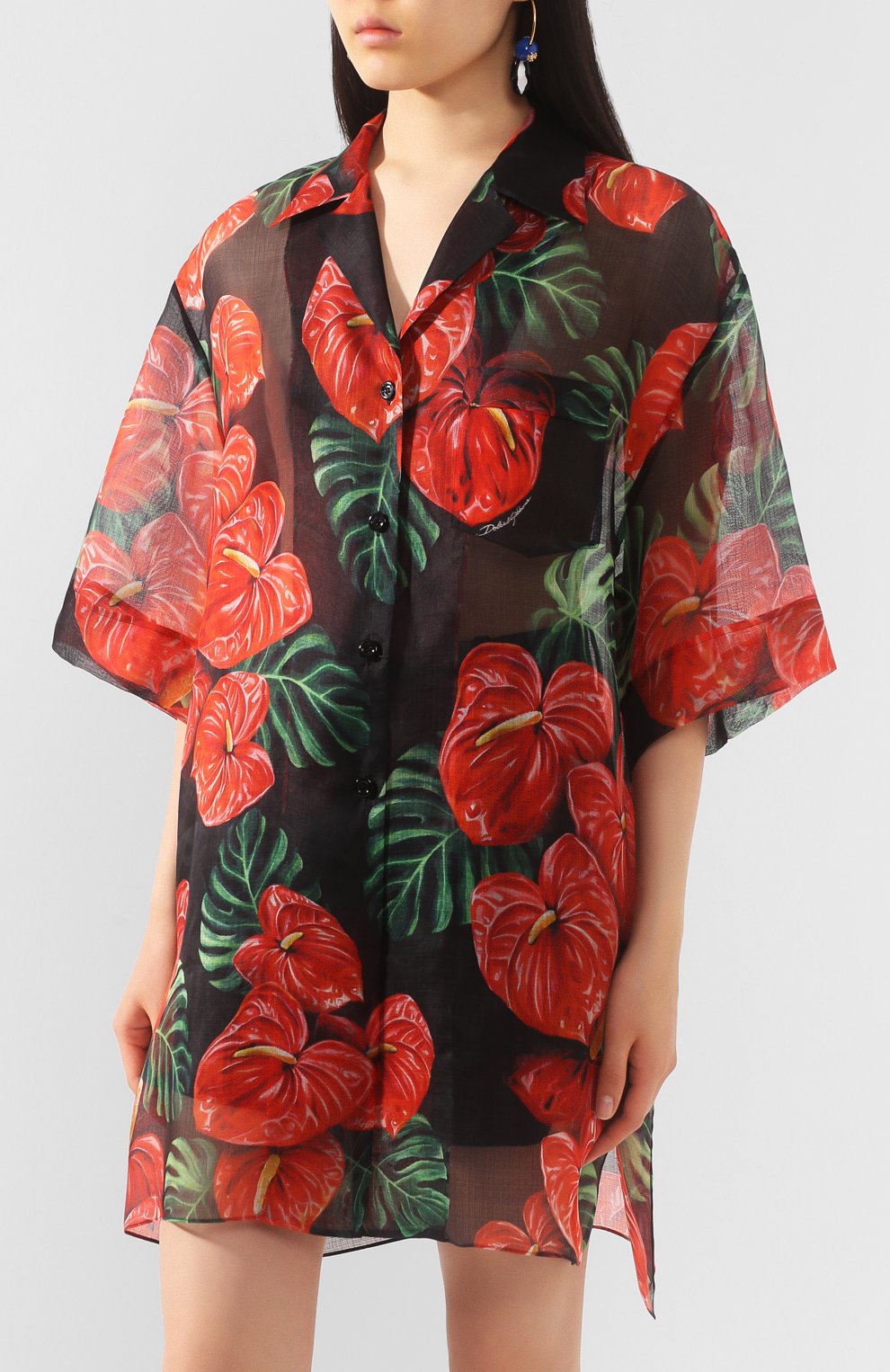 Шелковая рубашка DOLCE & GABBANA, арт. F5M87T/IS1D0, фото 3
