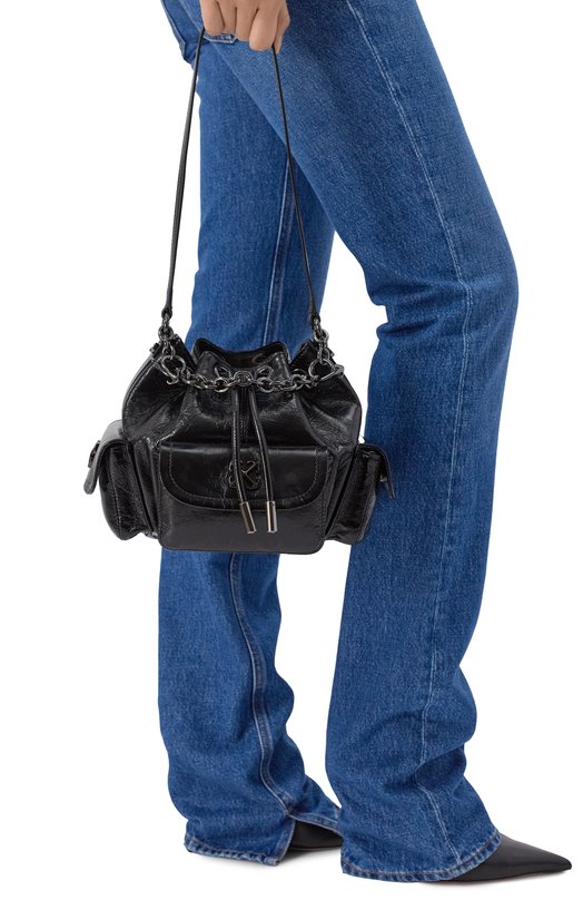 Сумка Dumbo Bucket Off-White 0WMY002F25LEA001 Чёрный  0WMY002F25LEA001 Фото 2