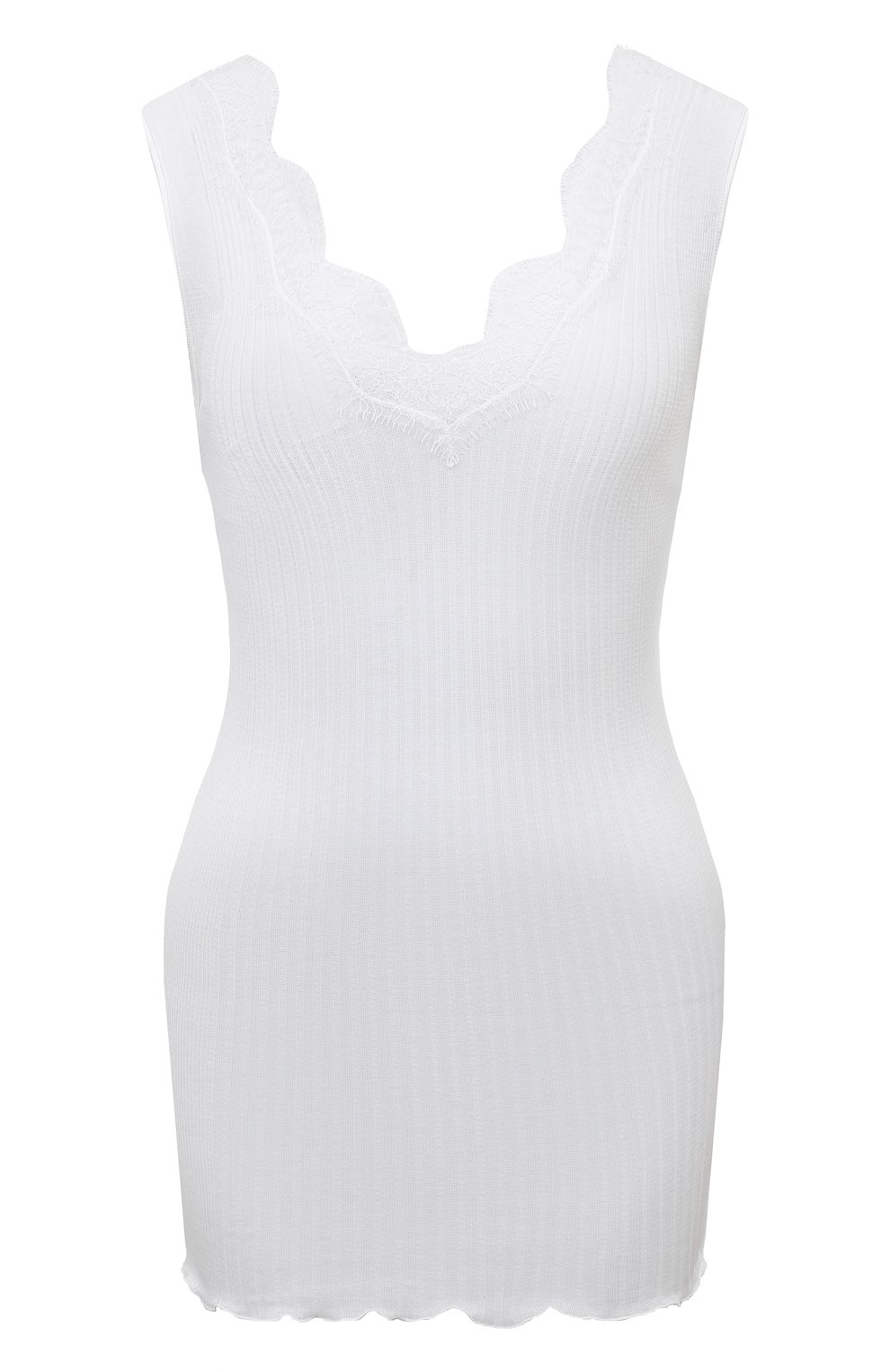 Хлопковый топ ZIMMERLI белого цвета по цене 23200 руб., арт. 207-2801, фото 1 Хлопковый топ ZIMMERLI, арт. 207-2801, фото 1