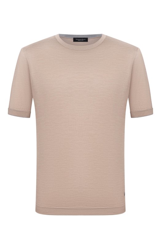 Шелковая футболка Stefano Ricci K919512G10/R25190_001 Бежевый K919512G10/R25190_001