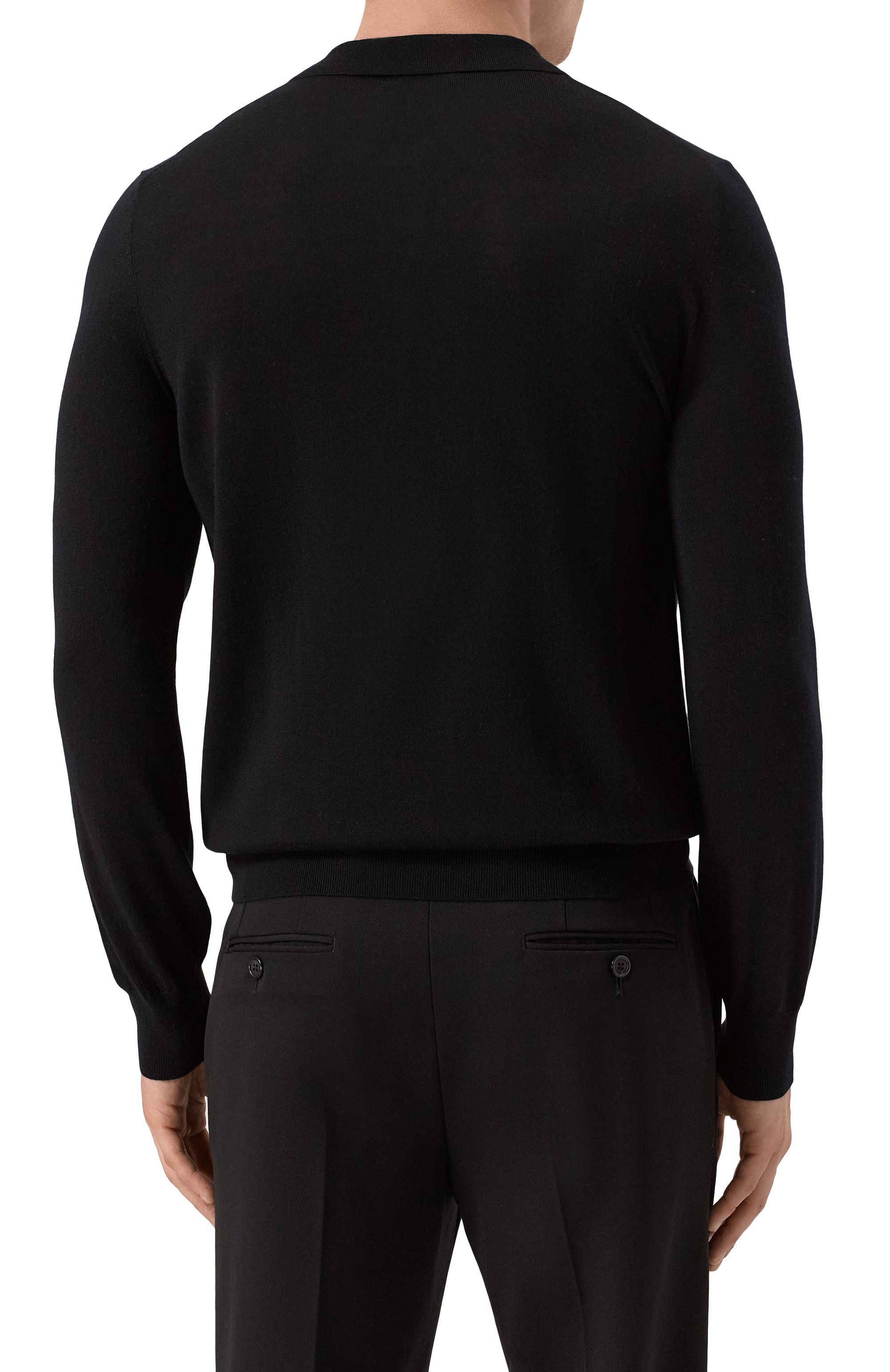 Шерстяное поло VAN LAACK черного цвета по цене 28600 руб., арт. VL-SABRI-XX/S00173, фото 4 Шерстяное поло VAN LAACK, арт. VL-SABRI-XX/S00173, фото 4