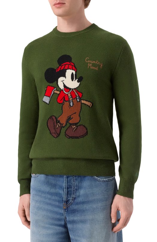 Джемпер из шерсти и вискозы MC2 Saint Barth HER0005-00339I/HER0N LIGHT Зелёный  HER0005-00339I/HER0N LIGHT Фото 3