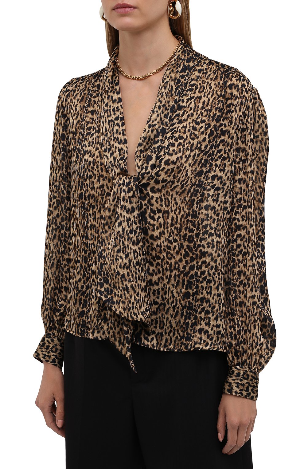 Шелковая блузка SAINT LAURENT, арт. 652907/Y5C26, фото 3