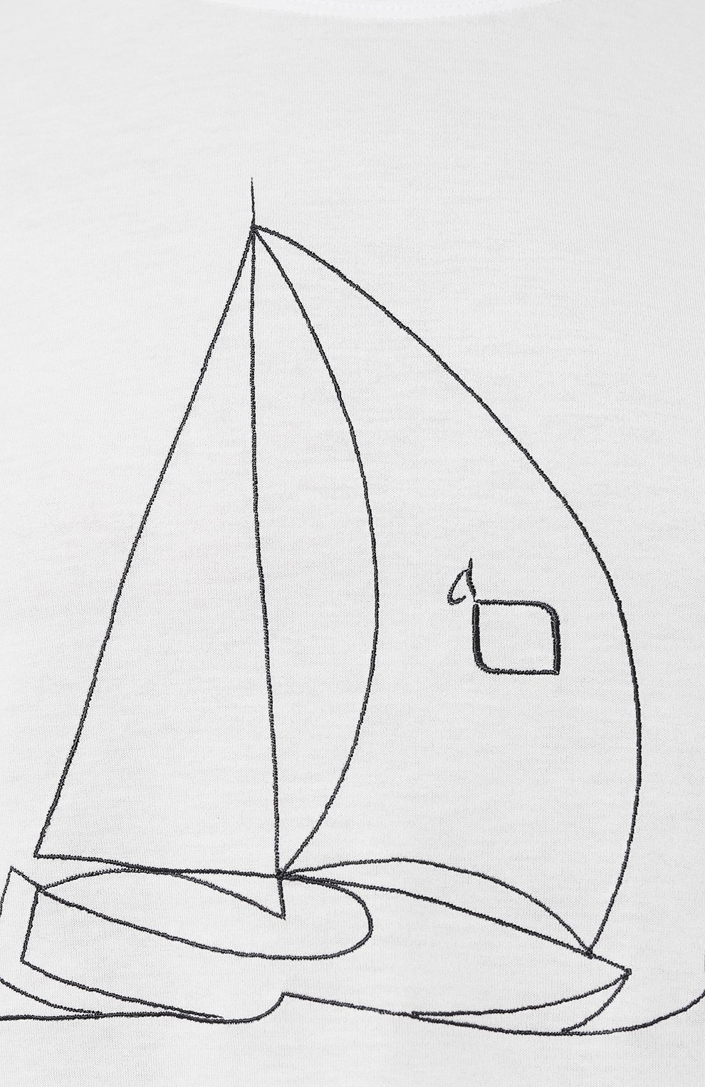 Хлопковая футболка COLOMBO белого цвета по цене 51550 руб., арт. TS00330/RIC, фото 5 Хлопковая футболка COLOMBO, арт. TS00330/RIC, фото 5