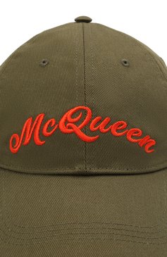 Мужская хлопковая бейсболка ALEXANDER MCQUEEN хаки цвета, арт. 576534/4105Q | Фото 3 (Материал: Текстиль, Хлопок)