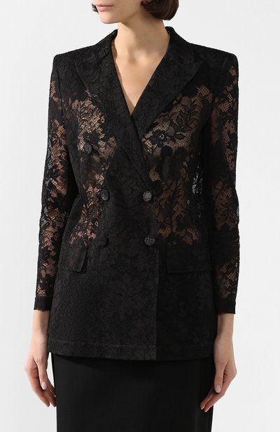 Жакет из смеси хлопка и вискозы GIVENCHY черного цвета по цене 215000 руб., арт. BW30B0208A, фото 3 Жакет из смеси хлопка и вискозы GIVENCHY, арт. BW30B0208A, фото 3