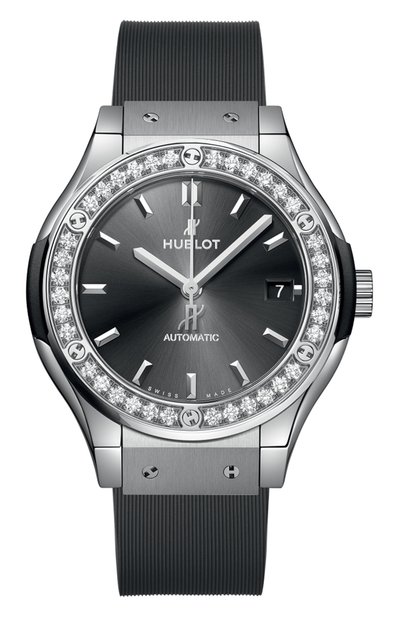 Женские часы titanium racing grey diamonds HUBLOT, арт. 565.NX.7071.RX.1204