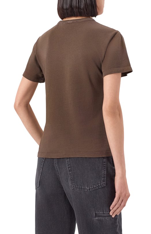Хлопковая футболка Helmut Lang P05HW508 Коричневый  P05HW508 Фото 4
