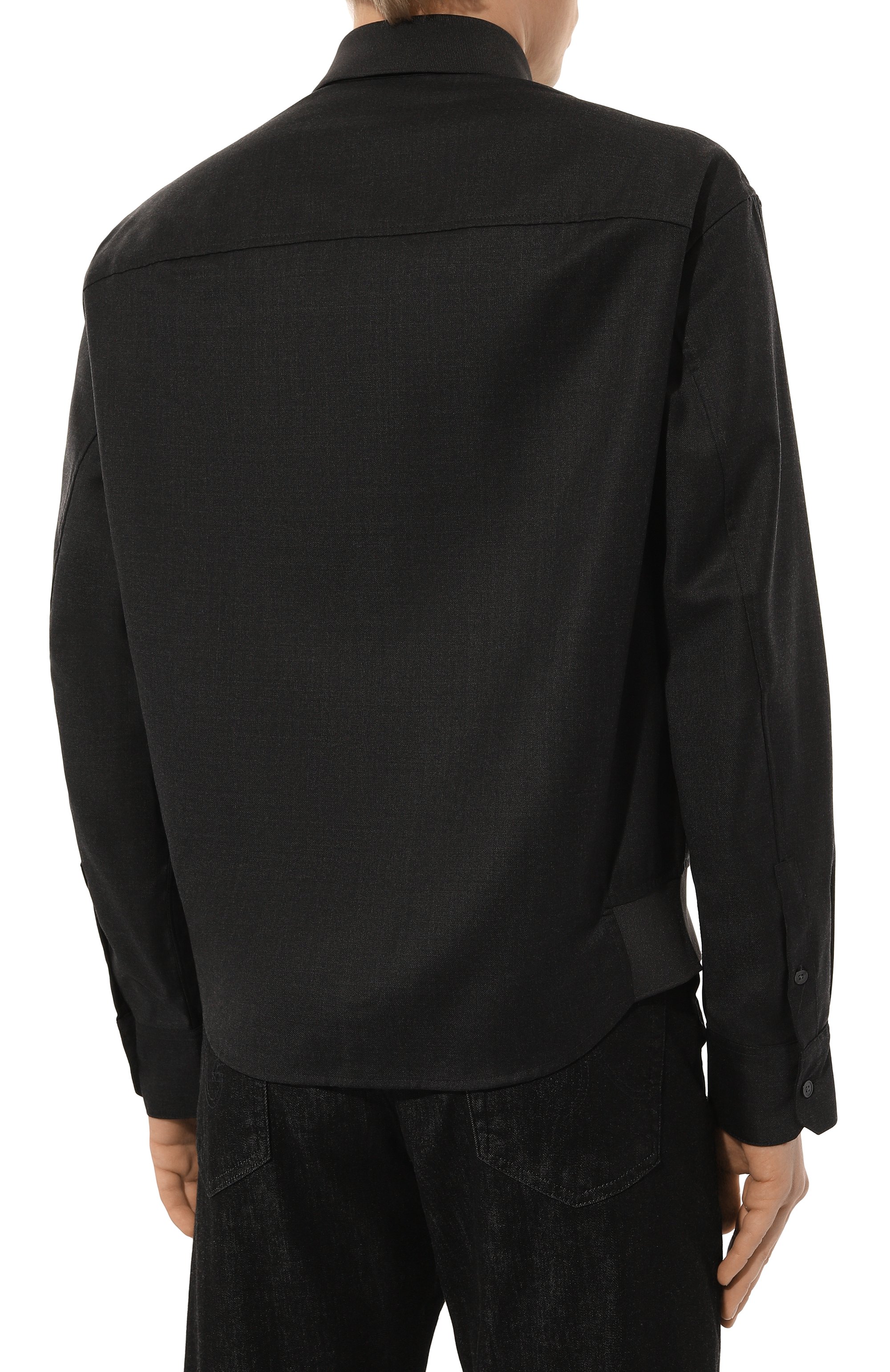 Рубашка из шерсти и вискозы EMPORIO ARMANI, арт. 6D1C61/1NVCZ, фото 4